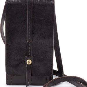 NWOT Hobo Token crossbody for phone, vintage black leather, new, never used